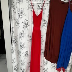Elegant Red Maxi Dress